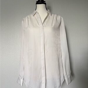 Express Elegant Ivory Button Down Shirt